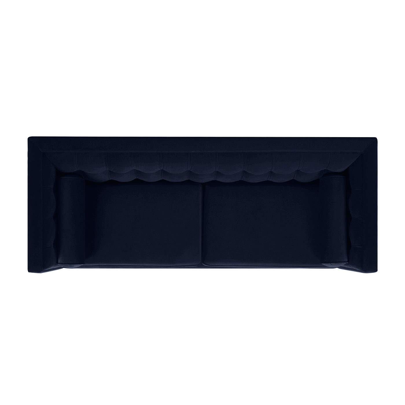 Jack 84" Modern Tuxedo Tufted Sofa, Dark Navy Blue Performance Velvet Dark Navy Foam Velvet 3 Seat