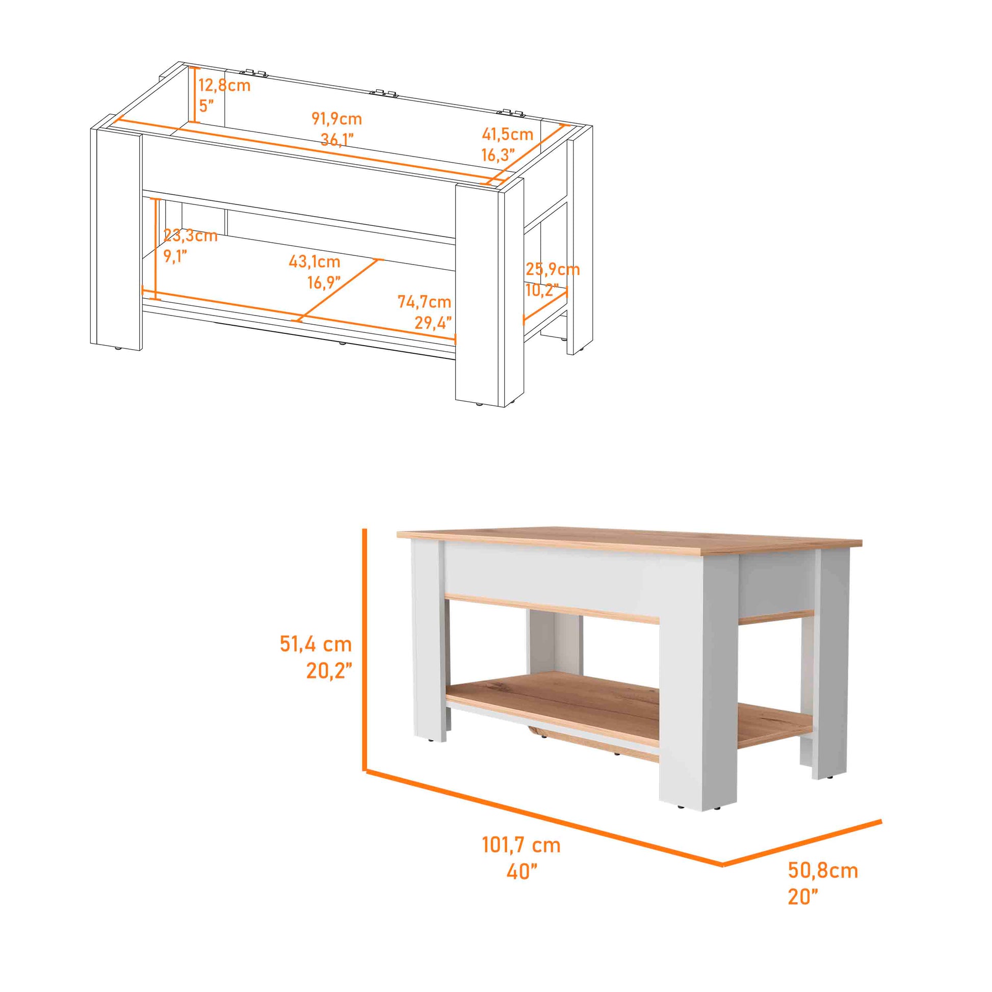 Daffodil Bench, Liftable Top And Lower Panel Multicolor Bedroom Contemporary Melamine Engineered Wood