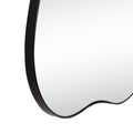 Irregular Cloud Shaped Metal Accent Wall Mirror Black And Silver Art Deco,Modern Metal