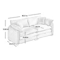 Warm And Cozy Sofa Set With Soft Cushions And Pillows, Home Theater Style Sofa Set Consisting Of One 2 Seater Sofas And Two Single Sofa In Grey Corduroy Fabric Grey Corduroy 4 Seat