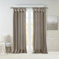 Twist Tab Lined Window Curtain Panel Only 1 Pc Panel Pewter Polyester