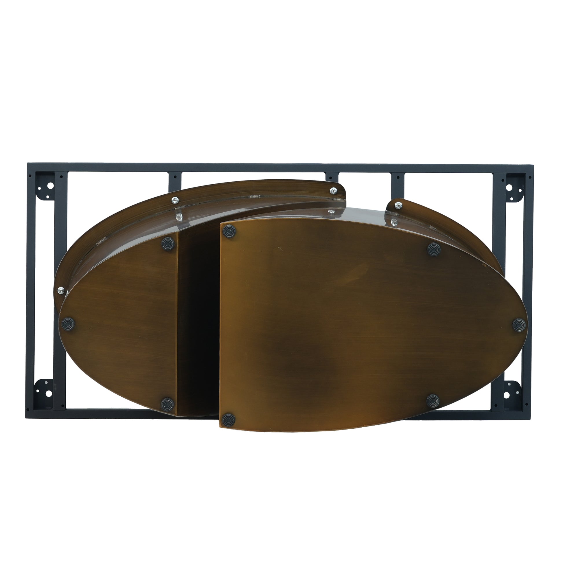 63 "Modern Artificial Stone Curved Black Panel Bronze Iron Metal Legs Can Accommodate 6 8 People Antique Brass,Black Dining Room Metal Sintered Stone