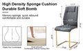 Table And Chair Set, The Table Is Equipped With A Marble Patterned Mdf Tabletop And Gold Table Legs.Dining Chairs,Gold Legged Upholstered Chairs Made Of Artificial Leather. Grey Gold Seats 4 Mdf
