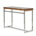 Console Table Natural Wood Stainless Steel