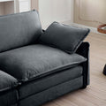 Warm And Cozy Living Room Sofa With 4 Pillows Upholstered Large Deep Seat 2 Seater Sofa For Living Room,Grey Corduroy Grey Corduroy 2 Seat