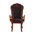 Brown And Cherry Oak Arm Chair With Trim Set Of 2 Solid Cherry Dining Room Arm Chair Solid Back Set Of 2 Faux Leather