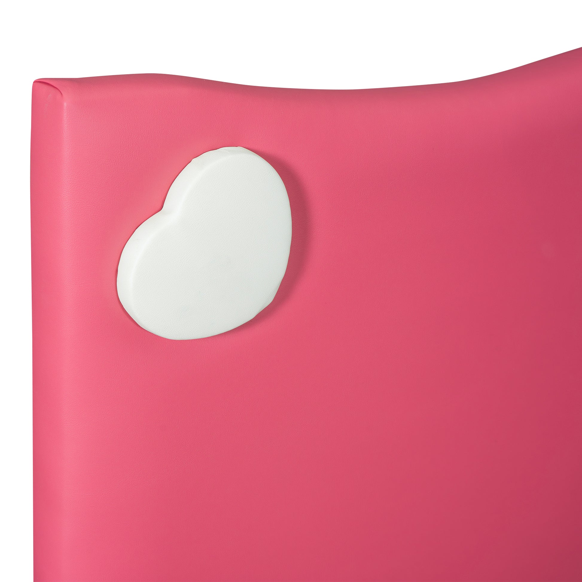 Full Size Upholstered Platform Bed With Trundle And Heart Shaped Decoration, Dark Pink Box Spring Not Required Full Dark Pink Wood Bedroom Bed Frame Faux Leather Upholstered