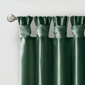 Twist Tab Lined Window Curtain Panel Green 50X95