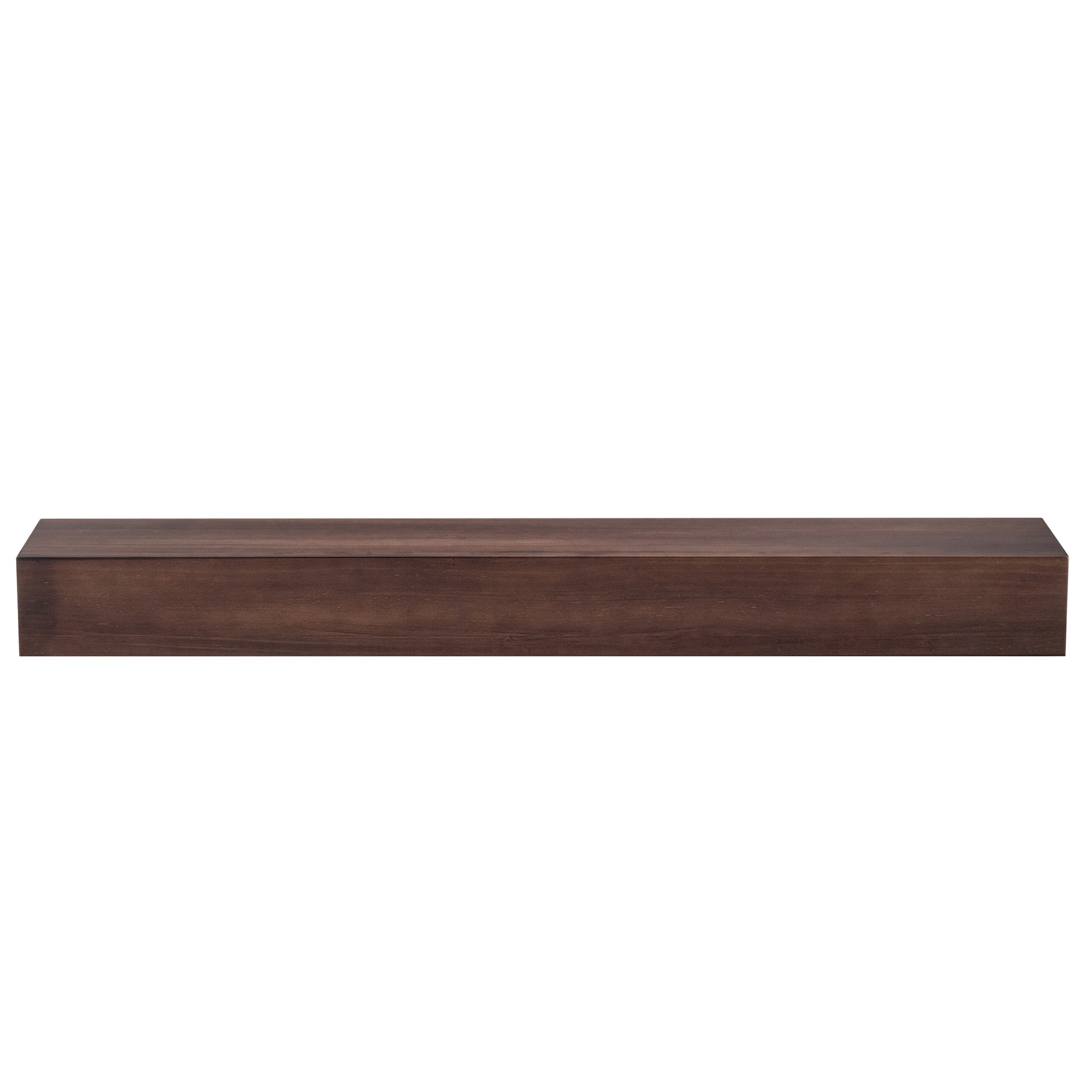 72'' Fireplace Mantel Wooden Wall Mounted Floating Shelf 8" Deep Solid Pine Wood,Brown Brown Metal & Wood