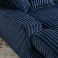 Coolmore Corduroy Lazy Sofa With 3 Back Pillows,Comfy Sofa Deep Seat Couch For Living Room,Club Navy Navy Primary Living Space Foam Corduroy 1 Seat