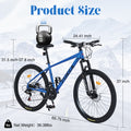 Mountain Bike For Men And Women 26 Inch 24 Speed Suspension Fork Kenda Tires Cycling Blue Garden & Outdoor Steel