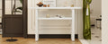 Elegant Minimalist Console Table With Rounded Edges And Sturdy Shelf Design For Entryway, Living Room Antique White Antique White Solid Wood Mdf