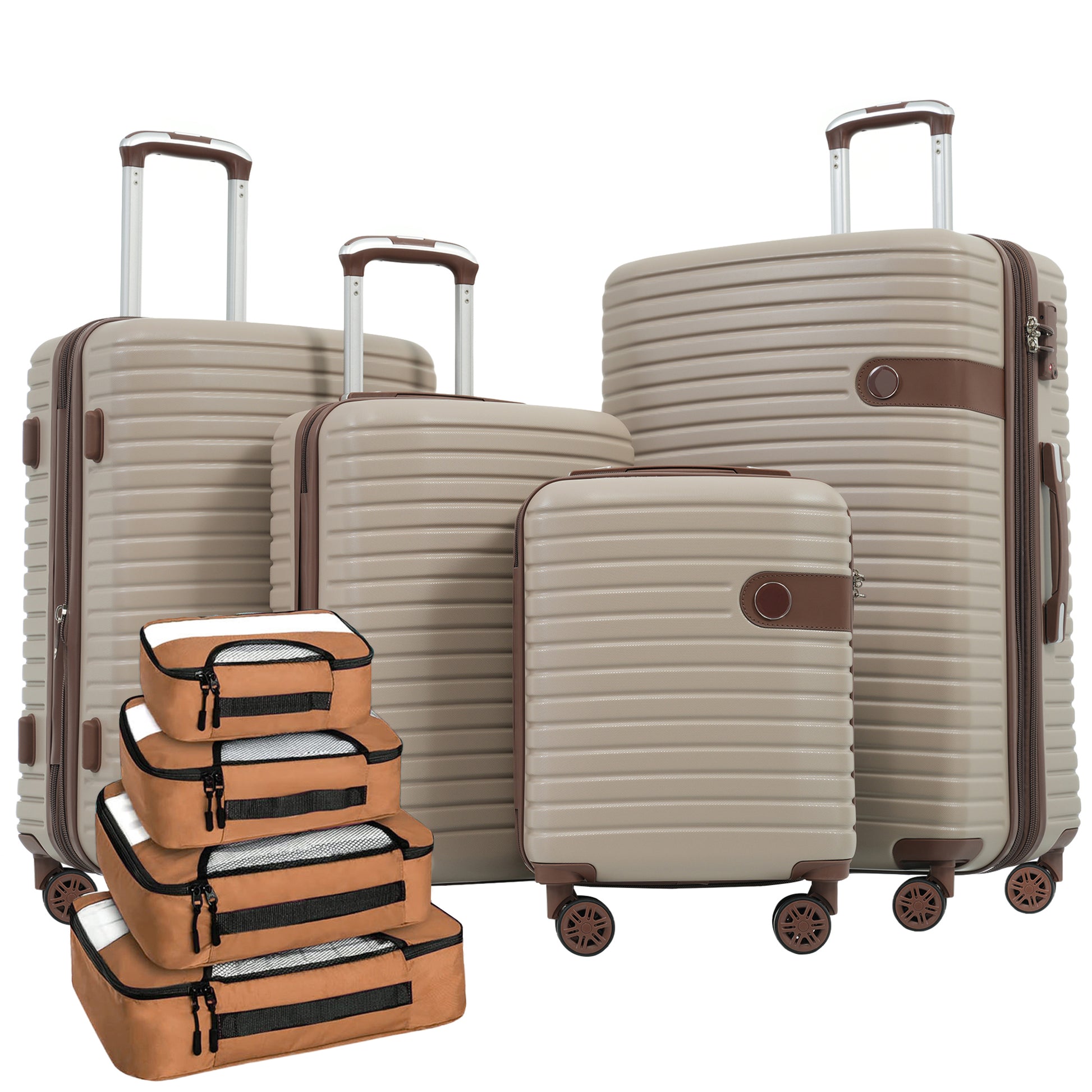 Piece Luggage Set Suitcase Set, Abs Hard Shell Lightweight Expandabl