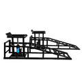 Hydraulic Car Ramps, 2 Pack Car Ramp High Lift, 11000Lbs Automotive Truck Cars Service Ramps, Low Profile Oil Change Ramps With Support Jack For Car Truck Trailer Garage Repair Black Black