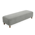 Comfortable Ottoman, Grey Grey Polyester Wood Polyester Or Polyester Blend Backless Solid Casual,Modern Pine Rectangle Armless Polyester Polyester