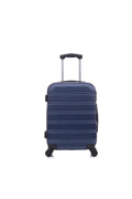 Luggage Universal Wheel Hard Shell Lightweight Password Lock Family Set Blue, 3 Piece Set 20 Inches 24 Inches 28 Inches Blue Abs