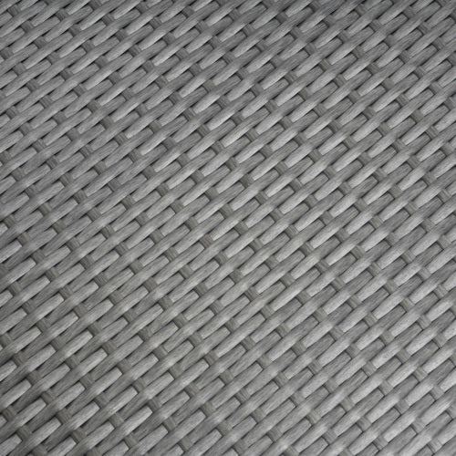 Florence Sofa & Table Grey Silver Rattan Waterproof Fabric Metal