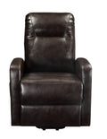 Espresso Power Lift Recliner Espresso Faux Leather Manual Push Button Metal Primary Living Space Tight Back Push Button Square Arms Wood Fabric