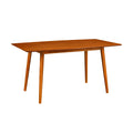 Mid Century Modern Minimalist Dining Table Acorn Brown Mdf