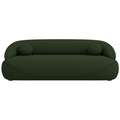 Andrew Dark Green Boucle Sofa Dark Green Wood Primary Living Space Medium Firm Mid Century Modern Foam Boucle,Solid Wood 3 Seat