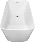 Sleek White Acrylic Freestanding Soaking Bathtub, Sit In Design, With Chrome Overflow And Drain, Cupc Certified, Available For Express Delivery, 23Amazing 49 Gloss White Bathroom Freestanding Tubs Fiberglass Acrylic