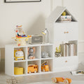 Versatile Children'S Bookshelf With House Shaped Design, Multi Functional Storage For Books And Toys, Adjustable Placement, Durable Kids Organizer For Playroom Or Bedroom Easy Assembly & Safe For