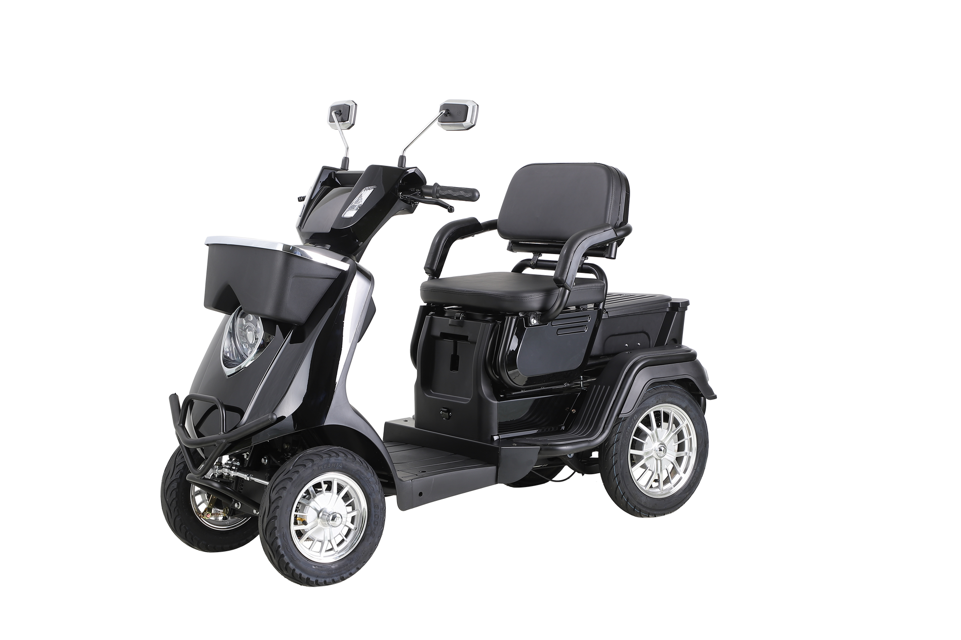 Heavy Duty 4 Wheel Mobility Scooters For Seniors & Adults 500Lbs Capacity Black Abs Pc