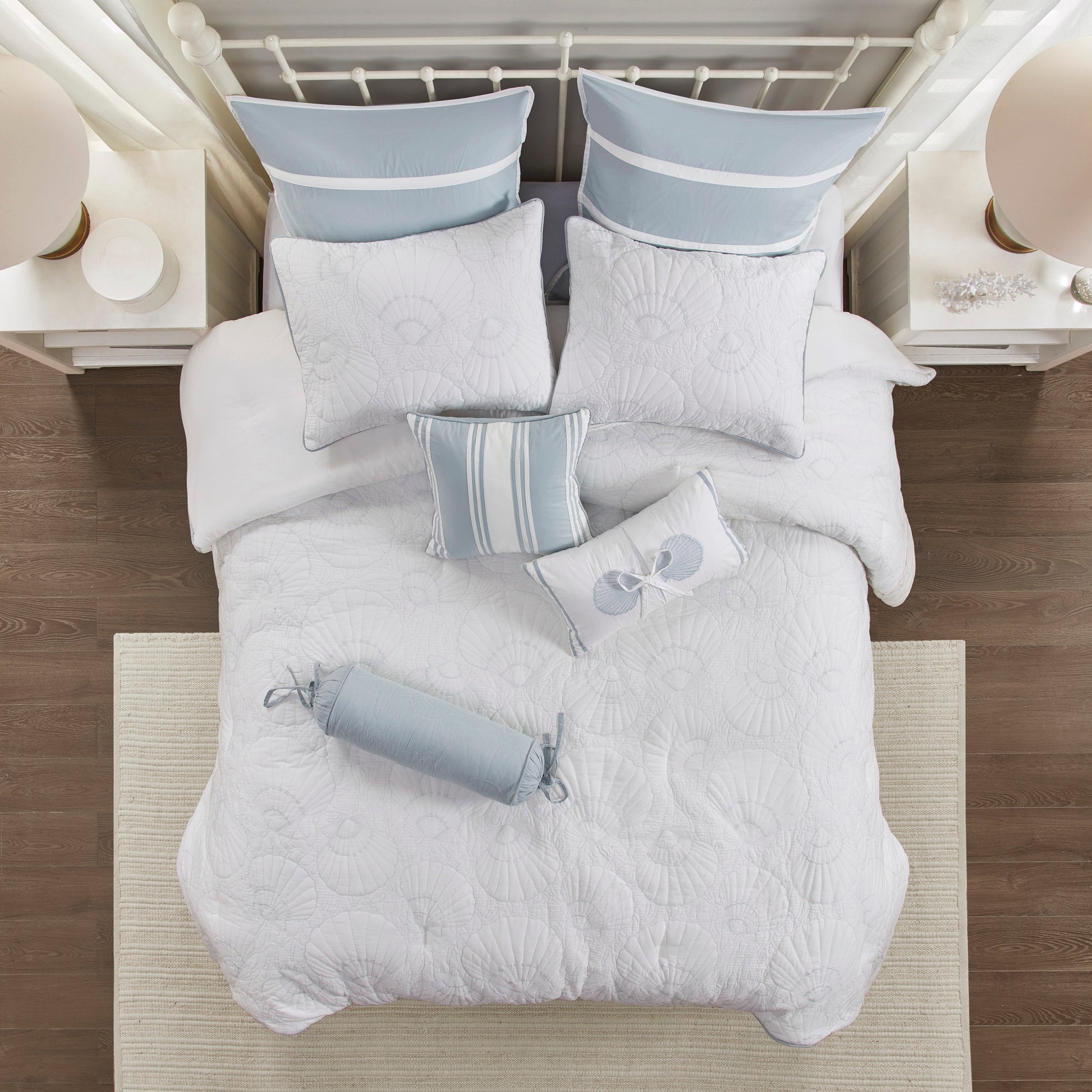 Comforter Set White King King White Cotton