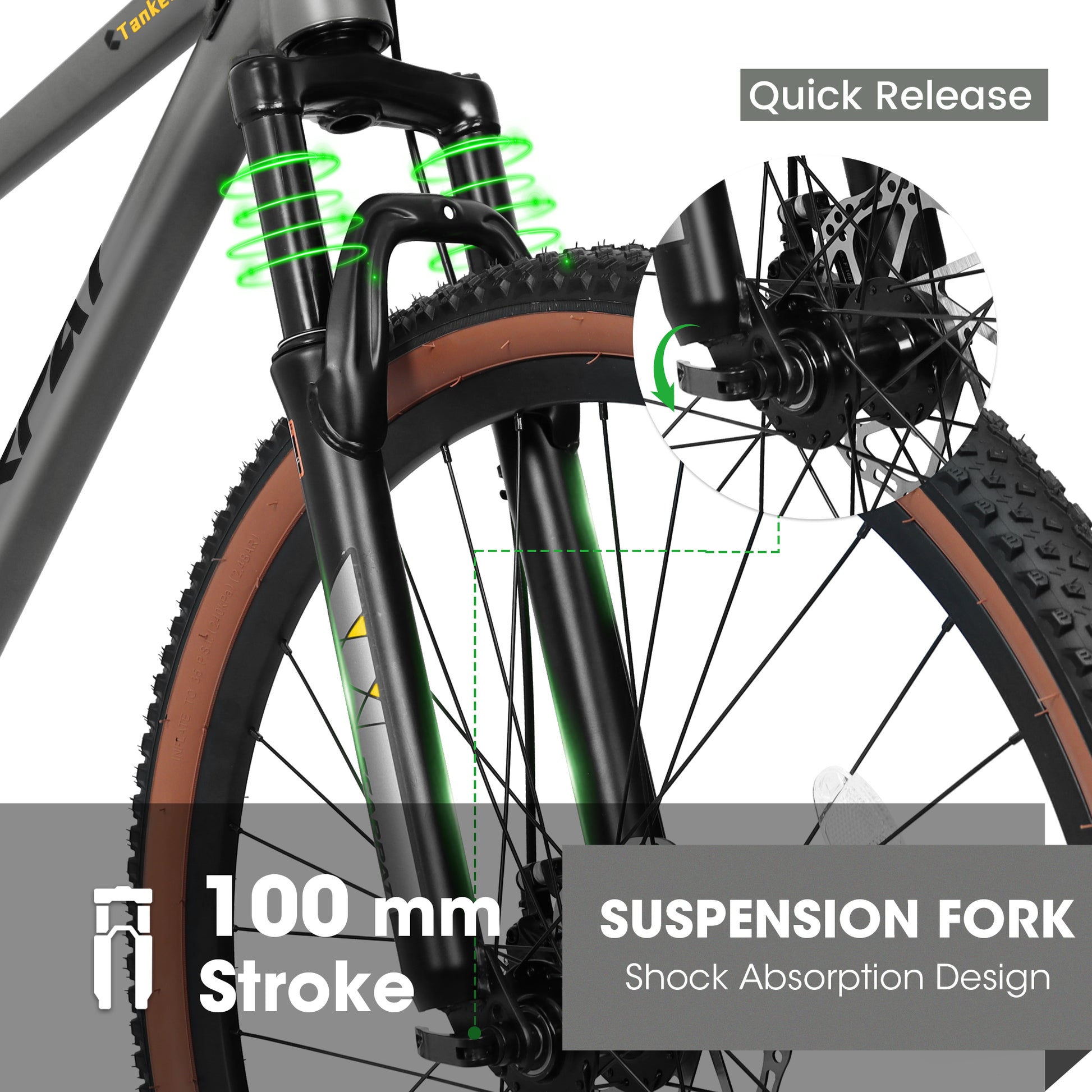 A27312 Mountain Bike 27.5 Inch Wheels, 21 Speed Mens Womens Trail Commuter City Mountain Bike, Aluminium Frame Disc Brakes Thumb Shifter Front Fork Bicycles Cycling Red Without Durable Garden & Outdoor Classic Multifunctional Polyurethane Foam Aluminum