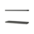 Iva Floating Shelf In Melamine X2, Matt Grey Matte Gray Primary Living Space Modern Particle Board Melamine