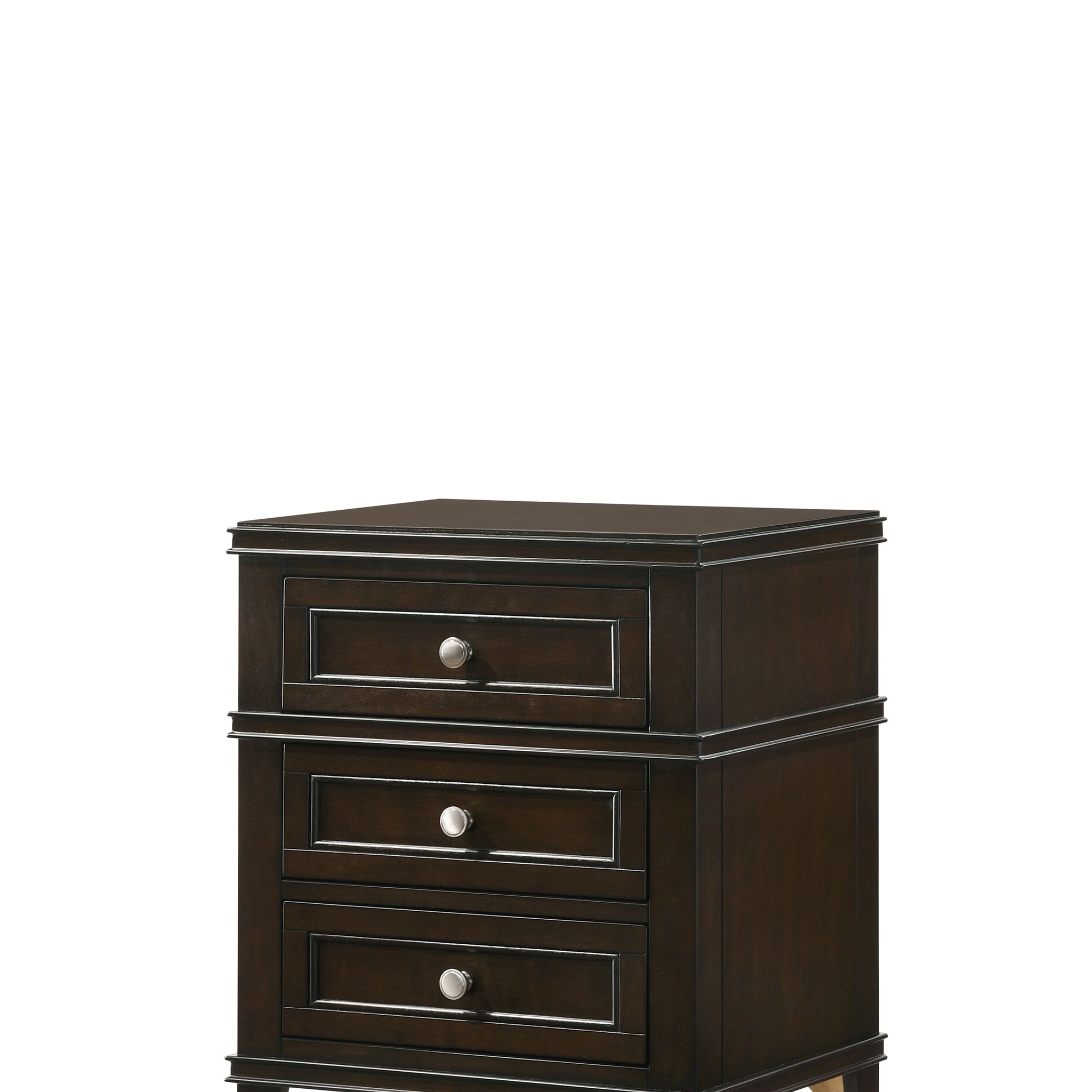 3 Drawer Nightstand W Usb Mahogany Solid Wood Mdf