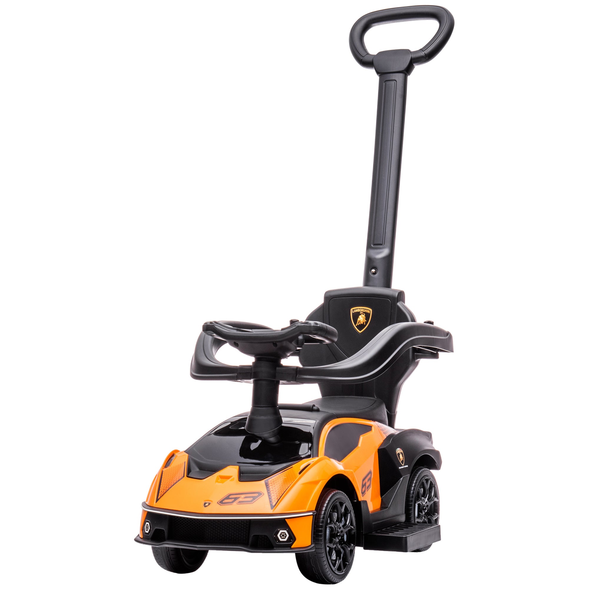 Aosom 2 In 1 Ride On Push Car For Toddlers 1 3, Licensed Lamborghini S