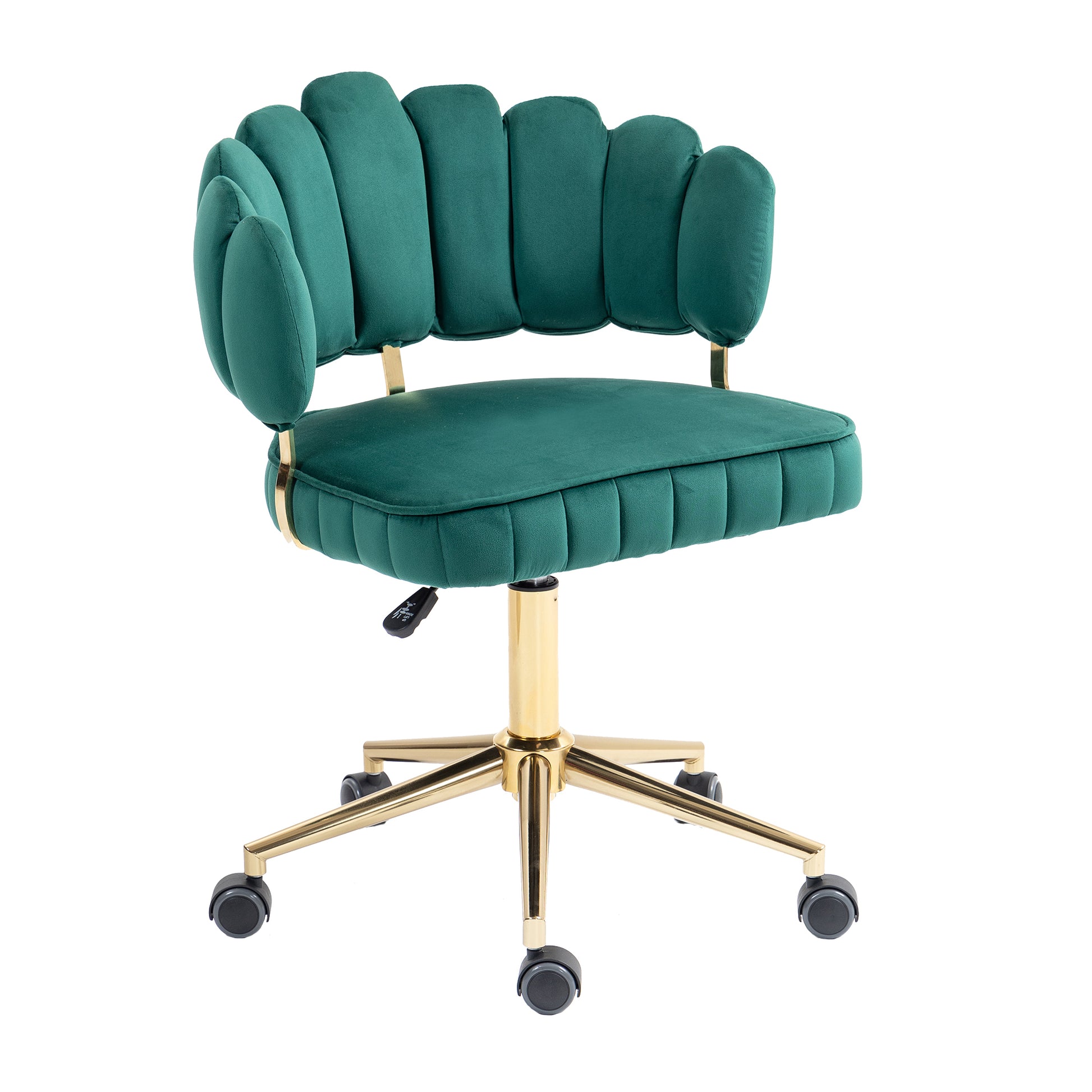 Coolmore Velvet Home Office Desk Chair, Modern Cute Computer Chair, Wheels Swivel Height Adjustable Swivel Task Chair For Home Office Emerald Velvet Emerald Primary Living Space Foam Velvet