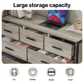 Wood Dresser With 7 Drawers, Wooden Storage Closet For Bedroom, Solid Clothes Cabinet With Sturdy Steel Frame, 48.58