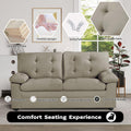 Apartment Beautiful Seat Love, 3 Seat, Grey Faux Leather Grey Pu 3 Seat