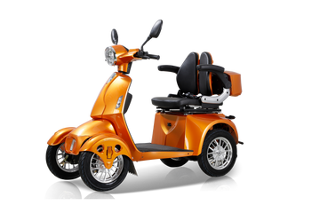 Fastest Mobility Scooter With Four Wheels For Adults & Seniors Orange Abs Pc