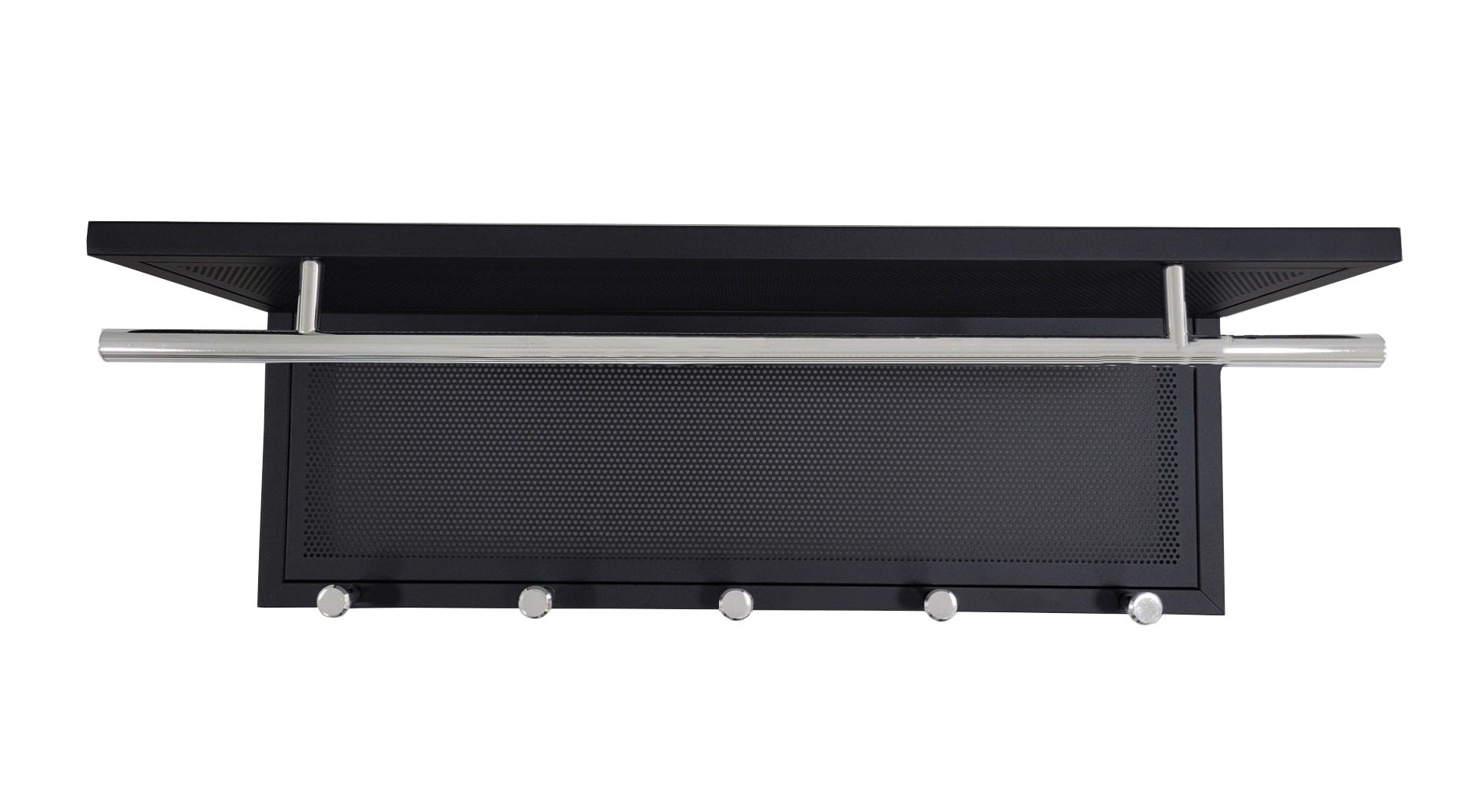 Esyspot Metal Powder Coating Hook Wall Mounted With Shelf Black Bedroom Contemporary Metal Chrome,Metal