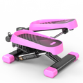 Home Office Exercise 330Lbs Capacity Mini Stepper With Resistance Bands And Lcd Monitor Pink Black Steel