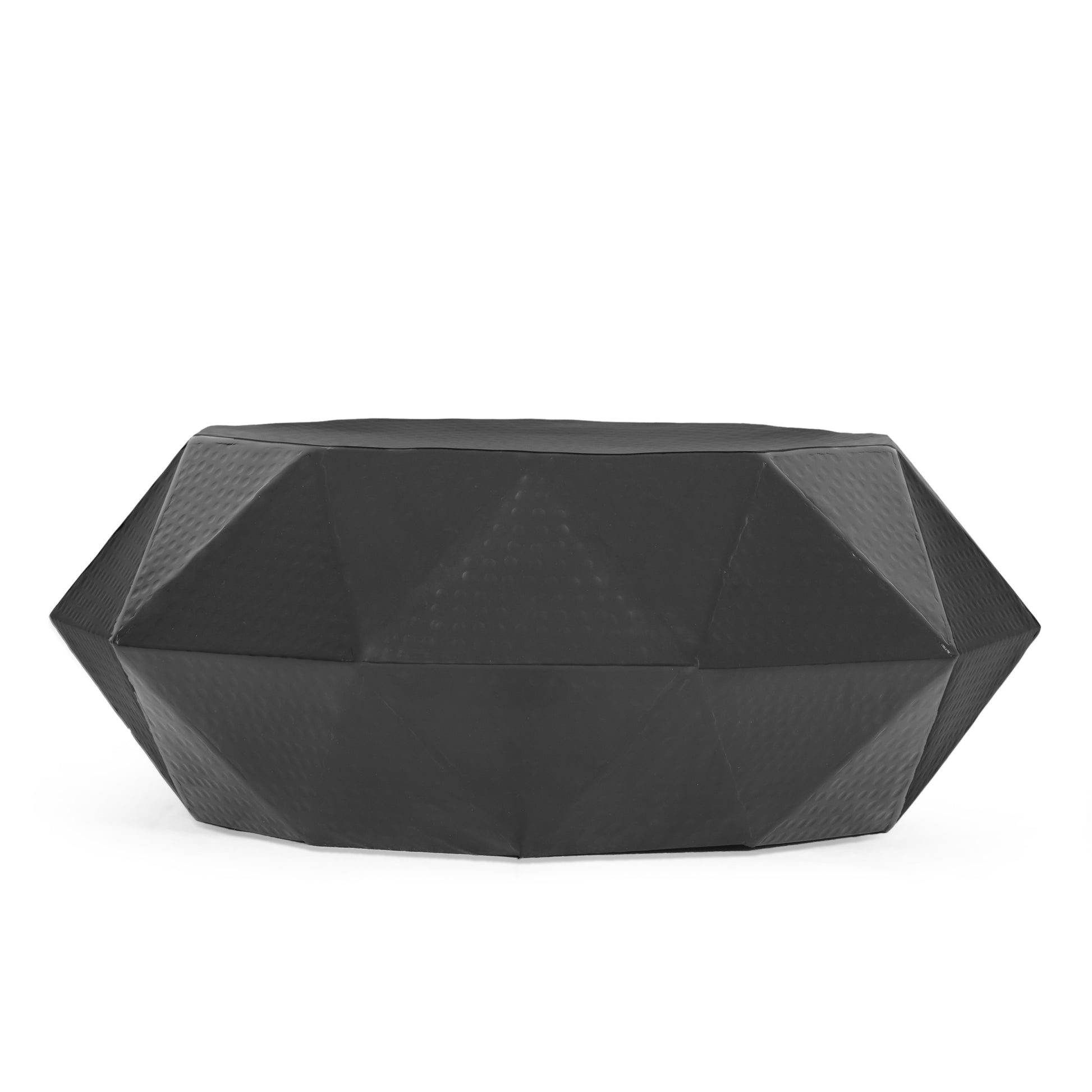 Polygonal Coffee Table Black Aluminium