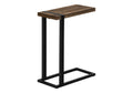 Accent Table, C Shaped, End, Side, Snack, Living Room, Bedroom, Brown Laminate, Black Metal, Contemporary, Modern Brown Mdf