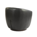 Upholstered Swivel Barrel Armchair With Storage Modern Living Room Side Chair For Bedroom Office Reading Spaces Pu Black Black Foam Upholstered