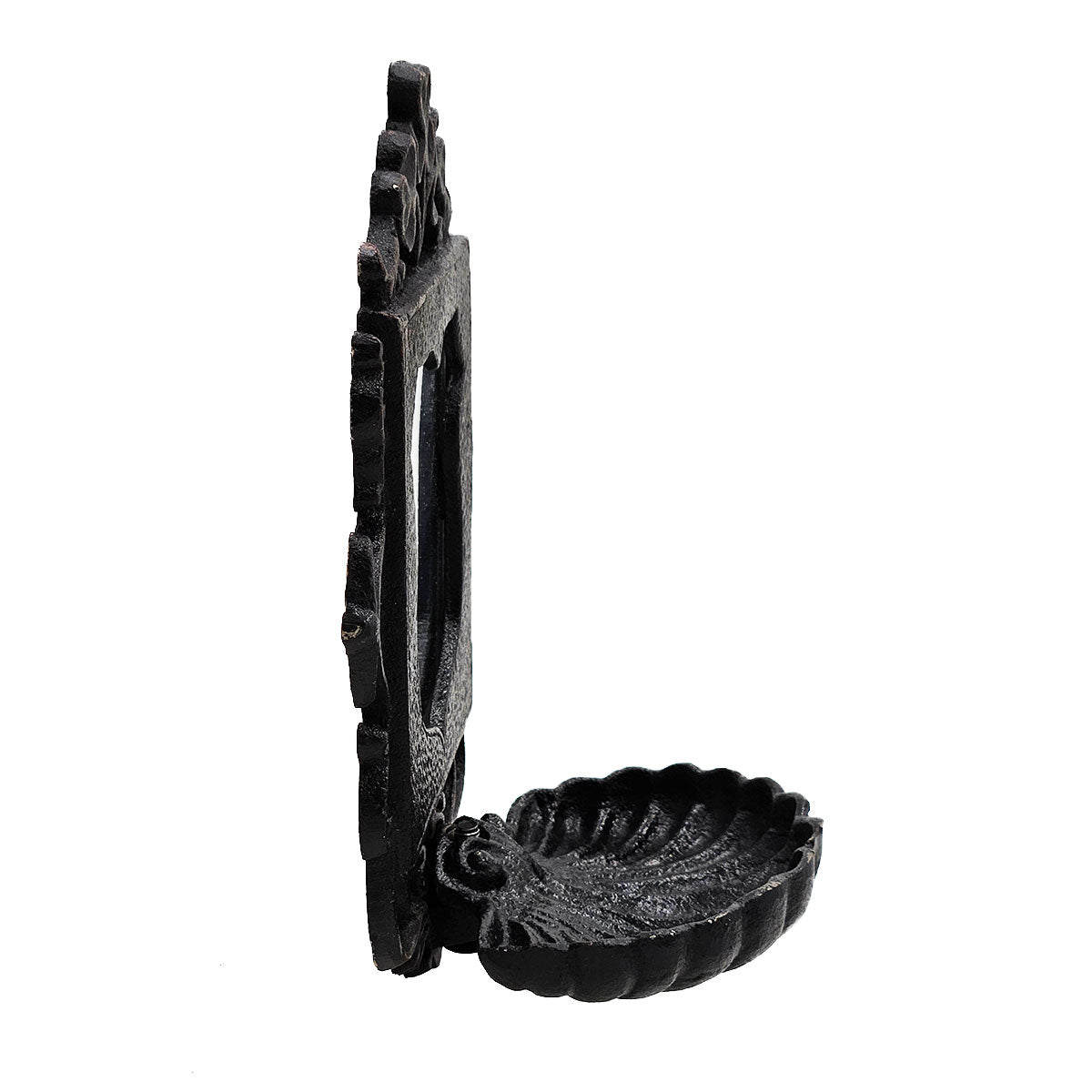 6.3X3.9X8.2" Soap Dish, 2 Piece Black Iron