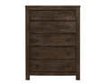 Verna Brown 5 Drawer Chest Brown Engineered Wood