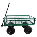 Green Solid Wheels Wagon Cart Solid Wheels Tools Cart Wagon Cart Garden Cart Trucks Make It Easier To Transport Firewood Green Metal