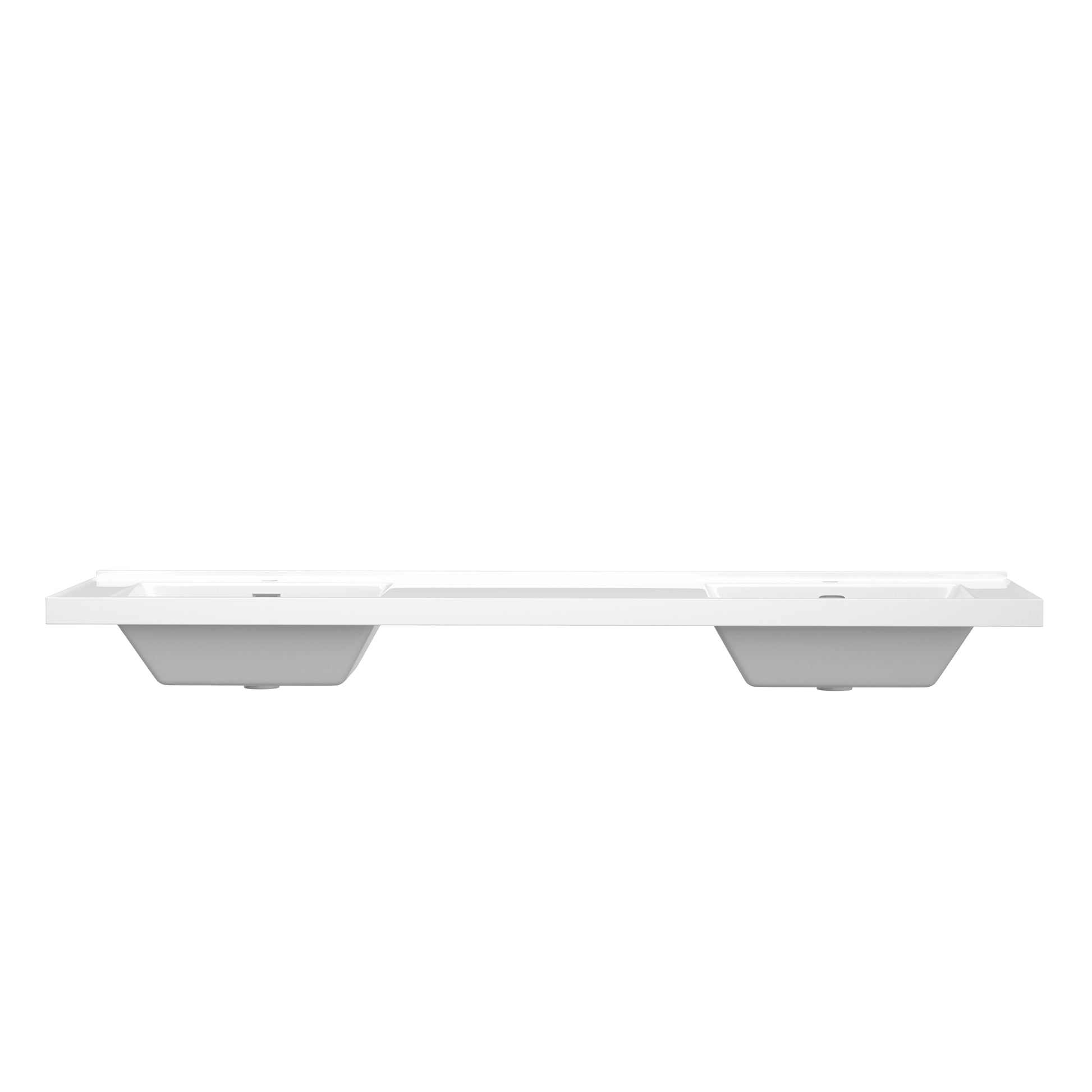 72 Inch Vanity Top Bathroom Sink Fit To 72" Cabinets In Glossy White Double Basin White Bathroom Luxury,Modern Solid Surface Solid Surface