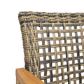 Hampton Wood And Wicker Dining Chair Set Of 2 Natural Stained Pe Rattan Iron