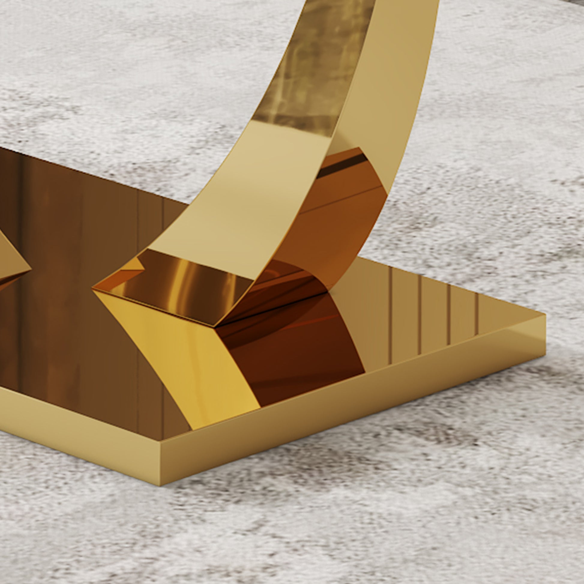 Table And Chair Set.Modern Rectangular Dining Table With Transparent Tempered Glass Tabletop And Gold Plated Metal Legs.Paried With 8 Comfortable Chairs With Pu Seats And Golden Metal Legs. Transparent,White Gold Seats 8 Glass Metal