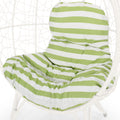 Gianni Teardrop Chair White Green Pe Rattan Iron Waterproof Fabric
