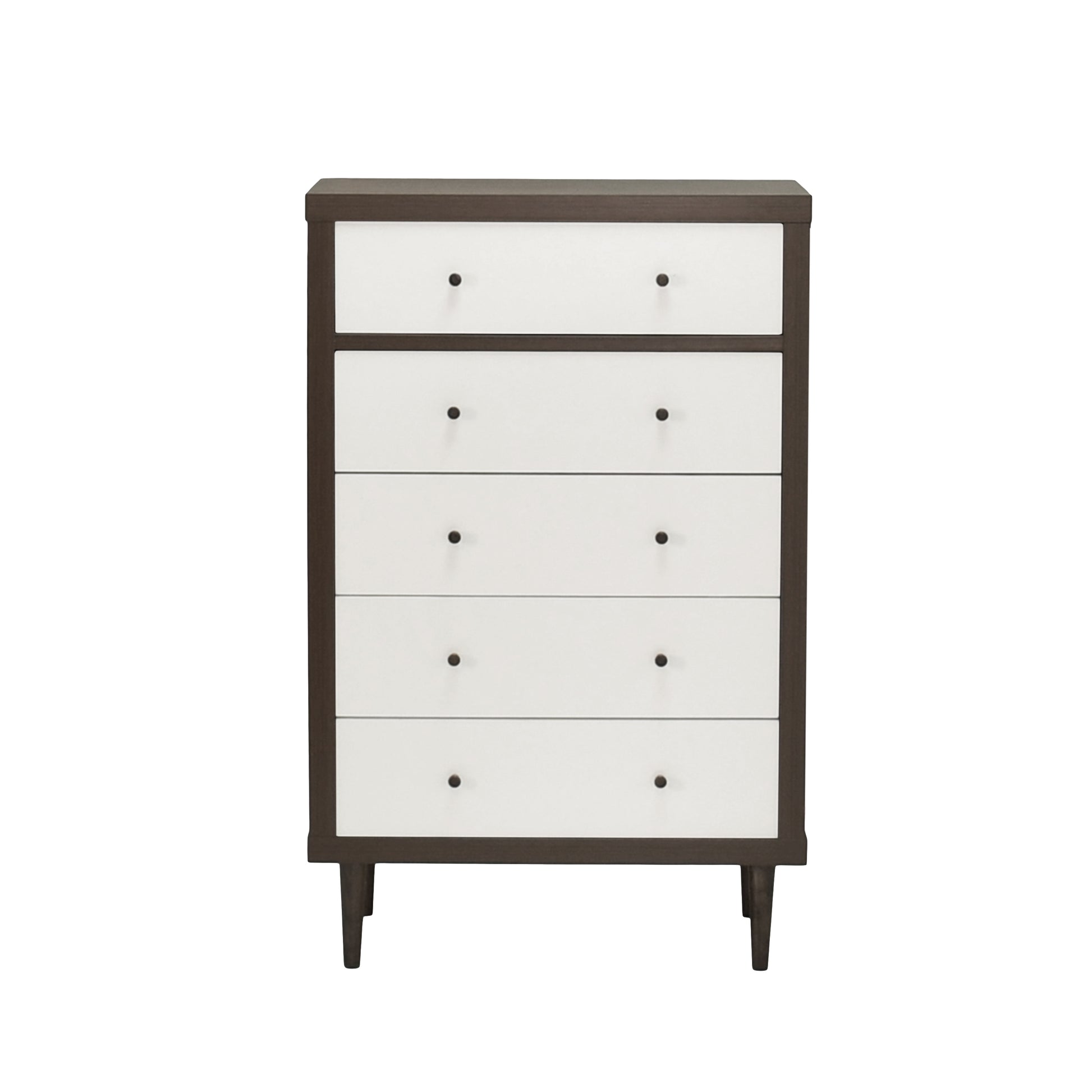 Nordic 5 Drawer Chest Walnut Mdf