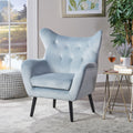 Arm Chair Light Grey Velvet